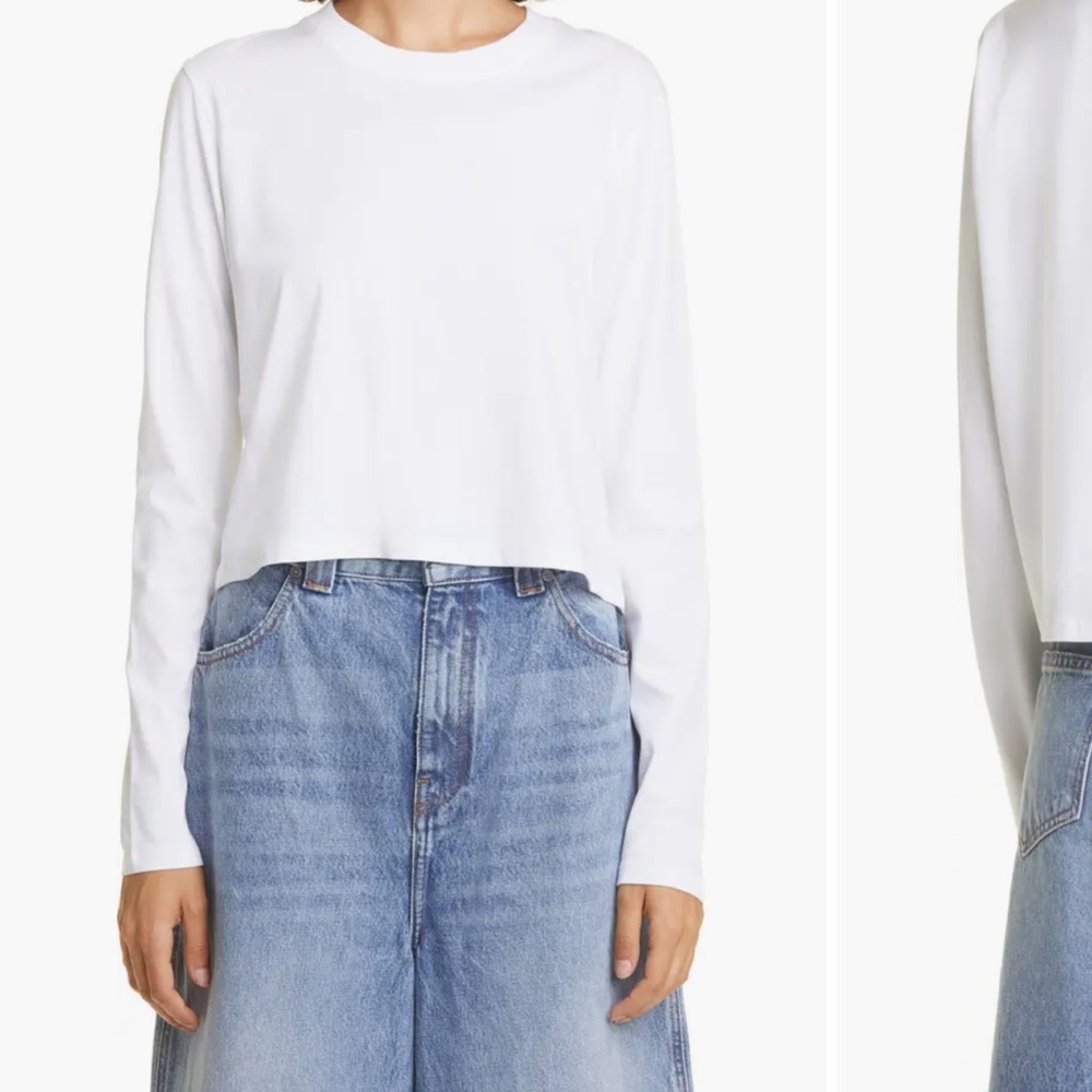 NWT - Loulou Studio - Masal Long Sleeve Cotton T-Shirt - M